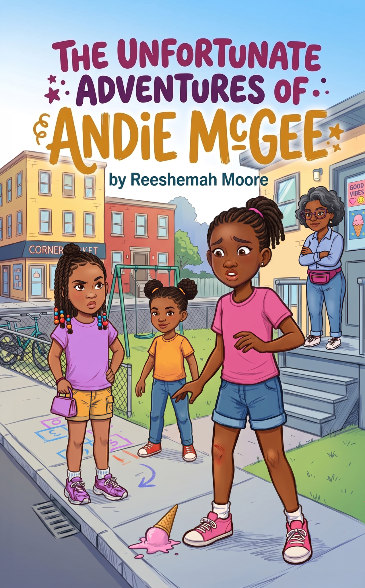 The Unfortunate Adventures of Andie McGee by Reeshemah Moore — new illustrated cover